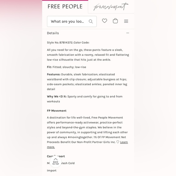 NWOT Free People Movement Offsides pants sz L - Picture 4 of 6